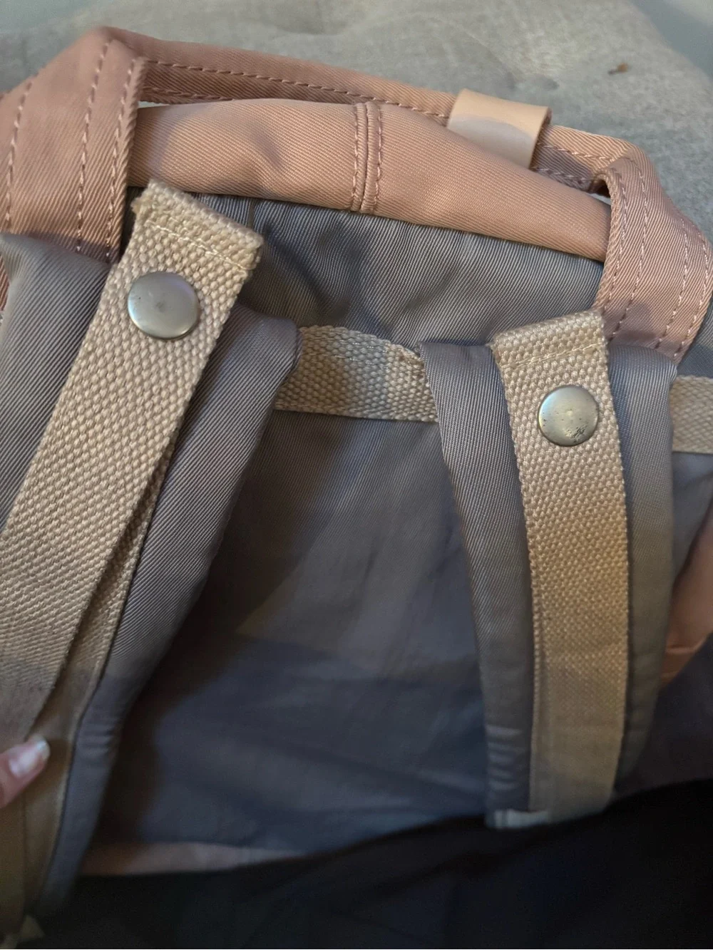 Pink Canvas Utility Backpack